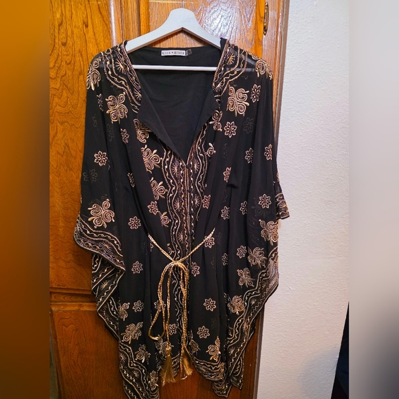 ALICE + OLIVIA Marva Embellished Mini Kaftan Size L - Picture 5 of 10